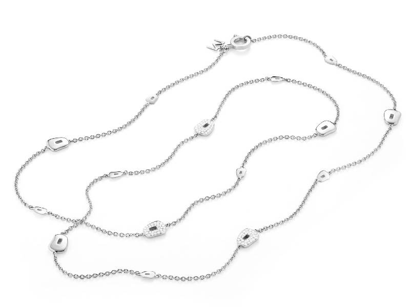 LONG PUZZLE NECKLACE WHITE GOLD AND DIAMONDS MGI054B062W